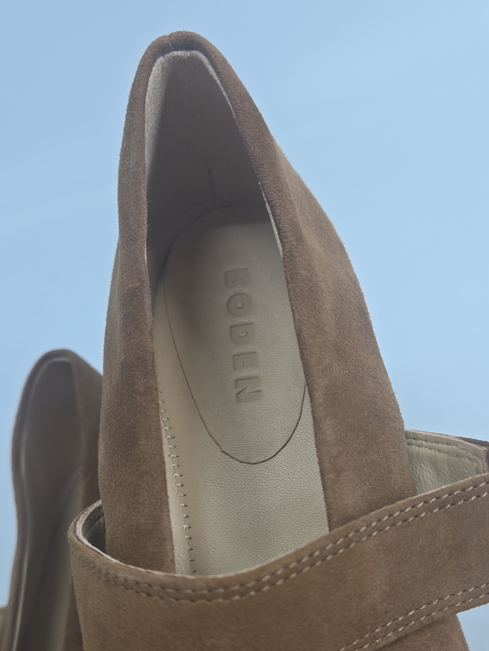 NEW Boden Kylie Flat Buckle Mary Janes Raw Umber EU 41 US 9.5 - Picture 2 of 9